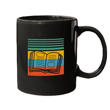 Discover Books book Retro Design Mugs