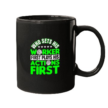 Discover Worker first action first board game board gamer board games Mugs