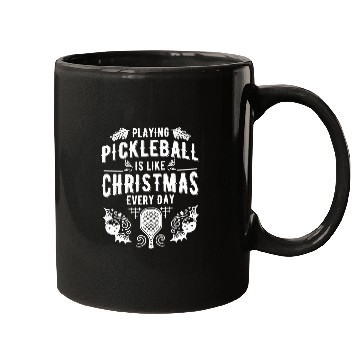 Discover Funny Pickleball Player Christmas Mugs
