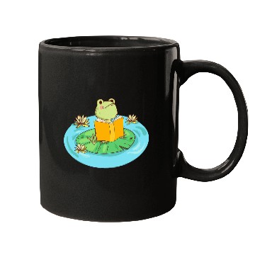 Discover Frog Reading Book Toad Reader Bookworm Kawaii Mugs