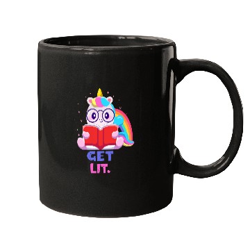 Discover Book Readers Get Lit Reading Books Funny Unicorns Mugs