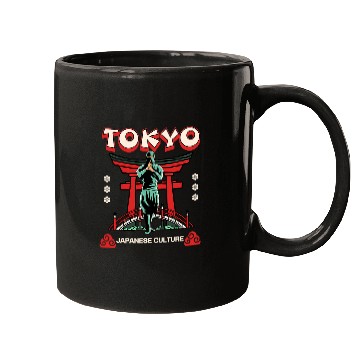 Discover Tokyo Japan Culture Green Karate Ninja Martial Arts Warrior Mugs