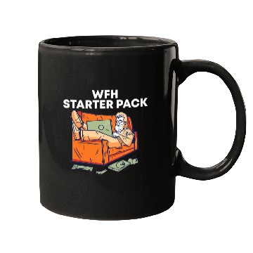 Discover WFH Starter Pack Funny Employee Humor Staff Work From homes Mugs