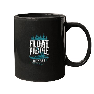 Discover Float Paddle Repeat Kayak Lover Boat Canoe Kayakers Paddling Mugs