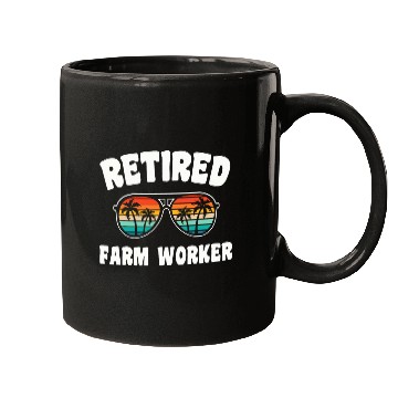 Discover Retired Farm Worker Funny Retirement Congratulations Mugs
