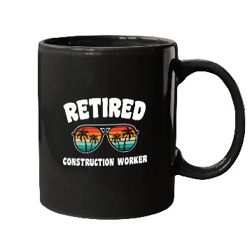 Discover Retired Construction Worker Funny Retirement Congratulations Mugs