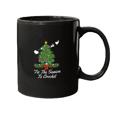 Discover Knitting Yarn Christmas Tis The Season To Crochet Design Crocheting Love Mugs