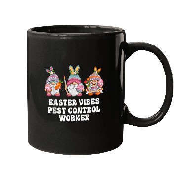 Discover Pest Control Worker Gnomes Easter Vibes Mugs
