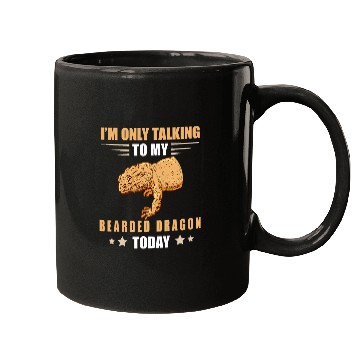 Discover Bearded Dragon Im Only Talking Pet Lizard Tiny Dinosaur Bearded Dragon Mugs