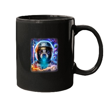 Discover Astronauts Bull Dog on Space Shuttle to Explore the Universe Mugs