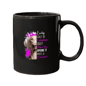 Discover Funny Valentines Day Weimeraner Mom Mother Dog Pink Cute Mugs