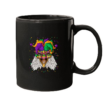 Discover Bald Eagle Mardi Gras Animal Face carnivals Jester Festival Mugs