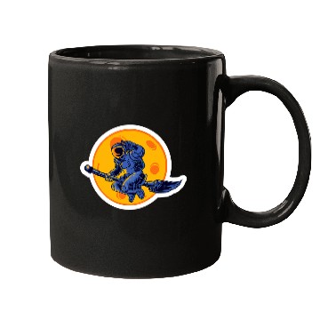 Discover Astronauts Funny Spaceman Halloween Witch Astronaut Mugs