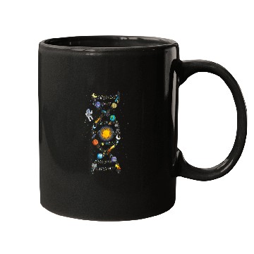 Discover Astronauts Solar System DNA Space Planets Science Universe Astronaut Mugs