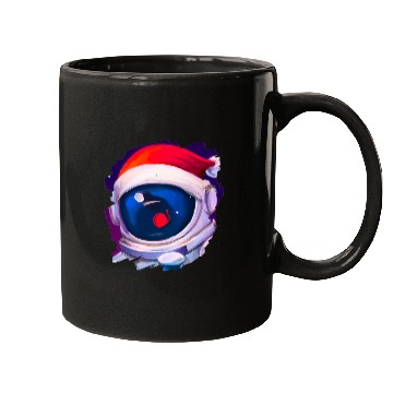 Discover Astronauts Wearing Santa Claus Hat Space Christmas Mugs