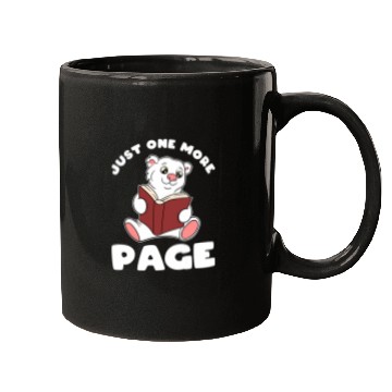 Discover Funny Polar Bear and Books Just One More Page Mugs