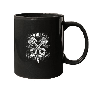 Discover Built Not Bought Mechanic Pistons Custom Vintage Mugs