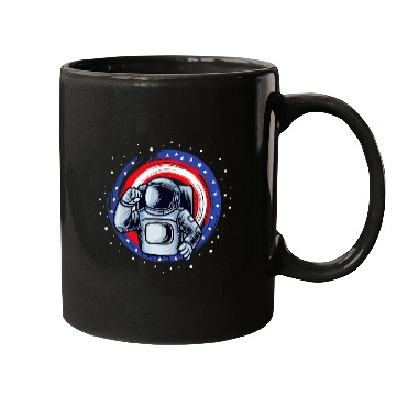 Discover Astronauts Funny Spaceman July 4th With Flag Astronaut Mugs