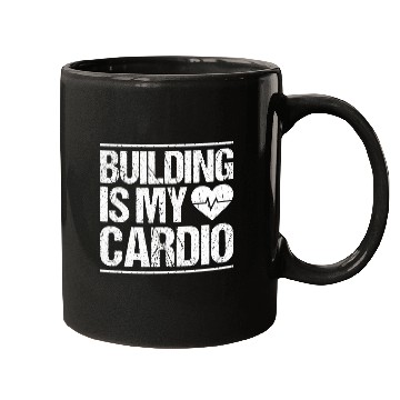 Discover Construction Site Cardio Construction Worker Mugs
