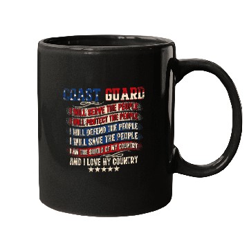 Discover Coast Guard I Will Serve Protect Defend Save The People 24 Mugs