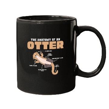Discover Otters Anatomy Of An Otter Cute Animal Mammal World Otter Day 1 Mugs