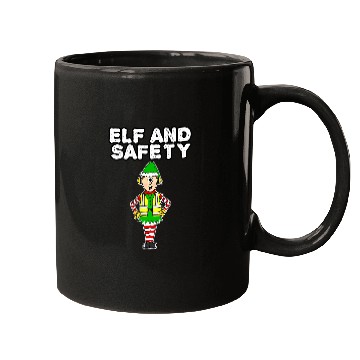 Discover Elf and Safety Work Christmas Party Construction Worker Mugs