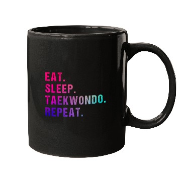 Discover Eat Sleep Taekwondo Repeat 4 Mugs