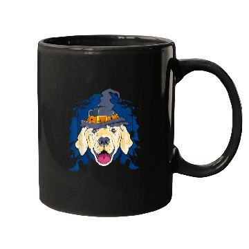 Discover Goldie Witch Funny Halloween 175 Golden Retriever Dog Mugs