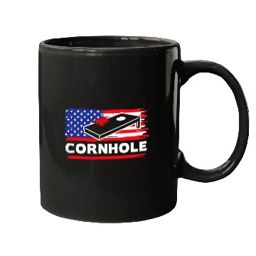 Discover Cornhole sports flag arts Mugs