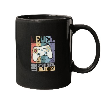 Discover Level 100 Days Of School Unlocked Game Console Kids Mugs
