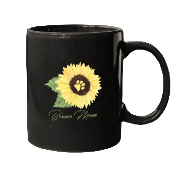 Discover Berner Mom Bernese Mountain Mama Dog Lover Sunflower Mugs