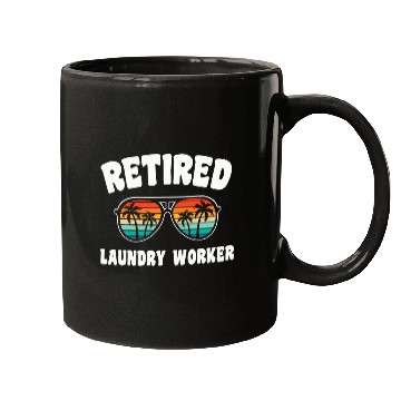 Discover Retired Laundry Worker Funny Retirement Congratulations Mugs