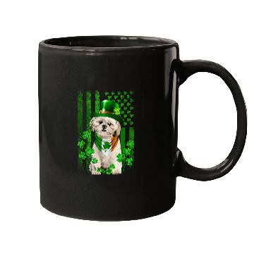 Discover American Flag Shih Tzu Dog Hat Irish St Patricks Day Mugs