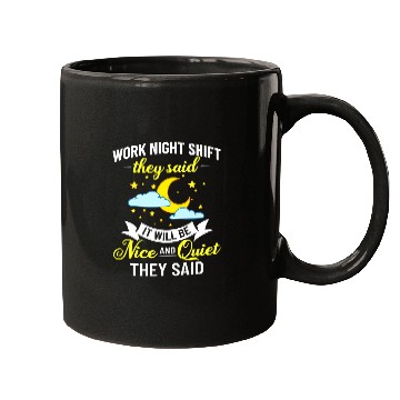 Discover Shift Work Night Job Worker Midnight Funny Coffee 9 Mugs