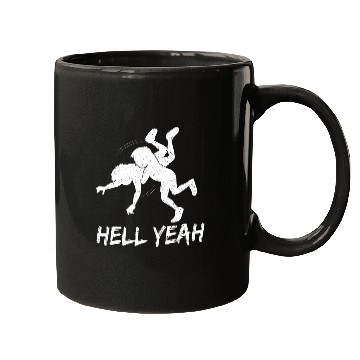 Discover Wrestling Hell Yeah Combat Sports Sayings Mugs