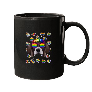 Discover LGBT Pride Pointer Gay Pride Month Dog Rainbow Lesbian Mugs