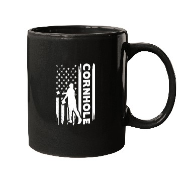 Discover Cornhole sports US flag graphic concept Mugs