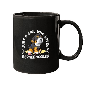 Discover Bernedoodle Dog With Stuffed Animal 38 Mugs