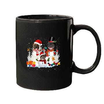 Discover Dog Staffordshire Bull Terrier Snowman Christmas Lights Santa Mugs
