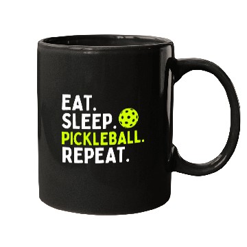 Discover Eat Sleep Pickleball Repea Funny Pickleball Lover Mugs