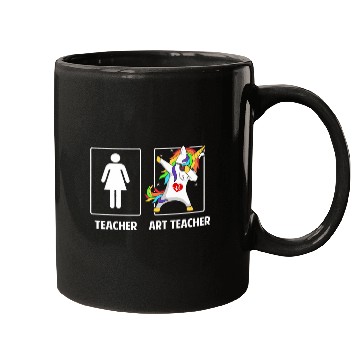 Discover Art Teacher Unicorns Dabbings Dab Back to School Funny Gifts Mugs
