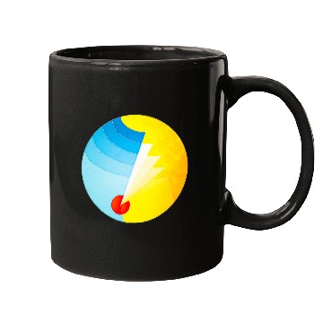Discover Abstract Circle Geometric Digital Illustration Mugs