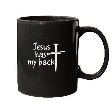 Discover Christian Jesus Has My Back Faith Christian Inspirational Family Christ Mugs