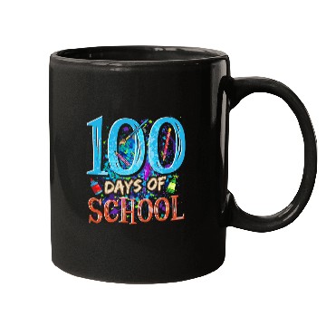 Discover 100 Days of School Art Class Art Teacher or Student Mugs