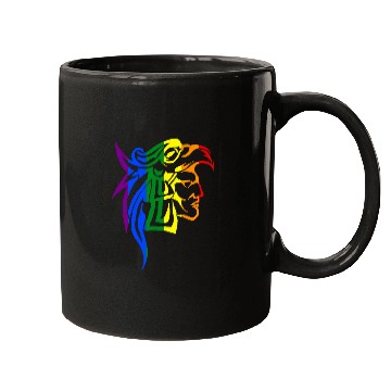 Discover Hispanic LGBTQ Pride Aztec Eagle Warrior Mugs