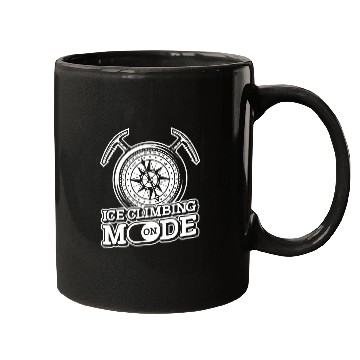 Discover Climbing Climber Ice Climbing Mode On Mountaineering Winter Ice Climber Climb Mugs