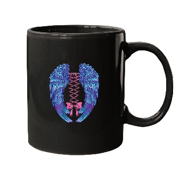Discover Cute Angel Wings Tattoo Art Back Side Mugs