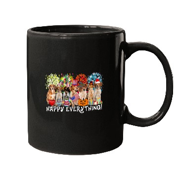 Discover Happy Everything Brittany Spaniel Dog Seasons All Year Tree42 Mugs