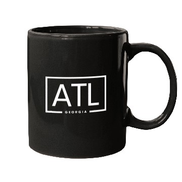 Discover Atlanta ATL Airport Code Square Box Retro Womens Souvenir Mugs