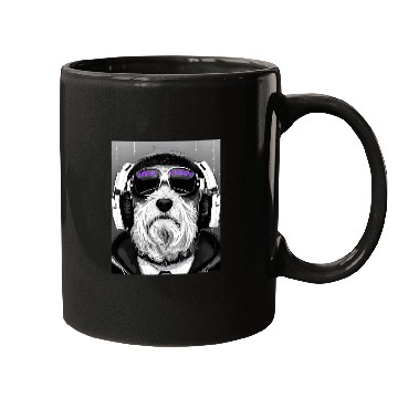 Discover Dog Maltese Chill Dawg Fashionable Dog Puppy Music Maltese Hip Hop Mugs